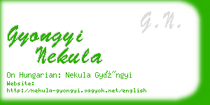 gyongyi nekula business card